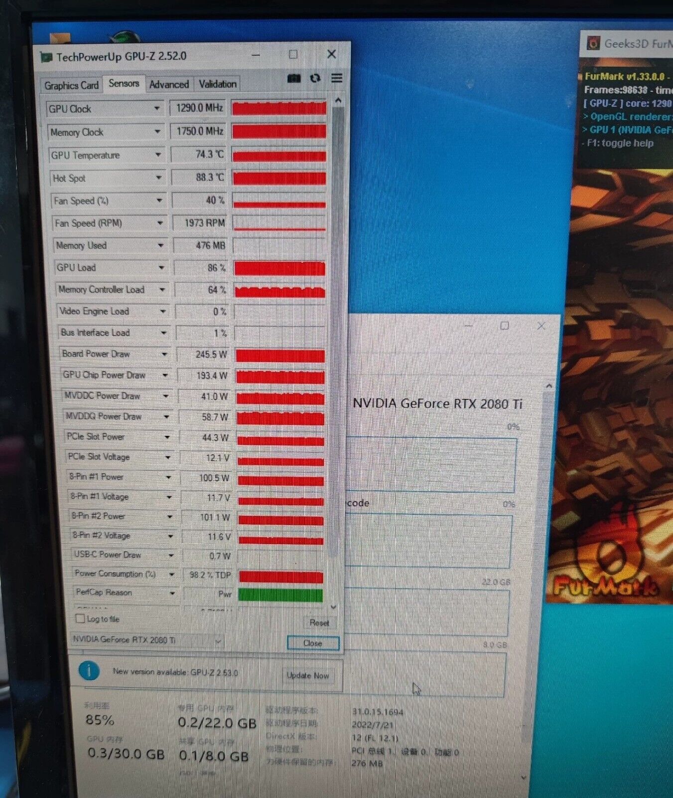 Custom Upgraded RTX 2080Ti 22G Memory. DeepSeek, Flux, Stable Diffusion, LLAMA, Wan2.1, Gen AI